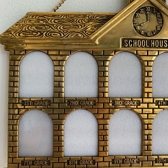 ✨SOLD✨ Vintage Brass School House 1st-12th School Photo Collage Frame - Picture 6 of 9